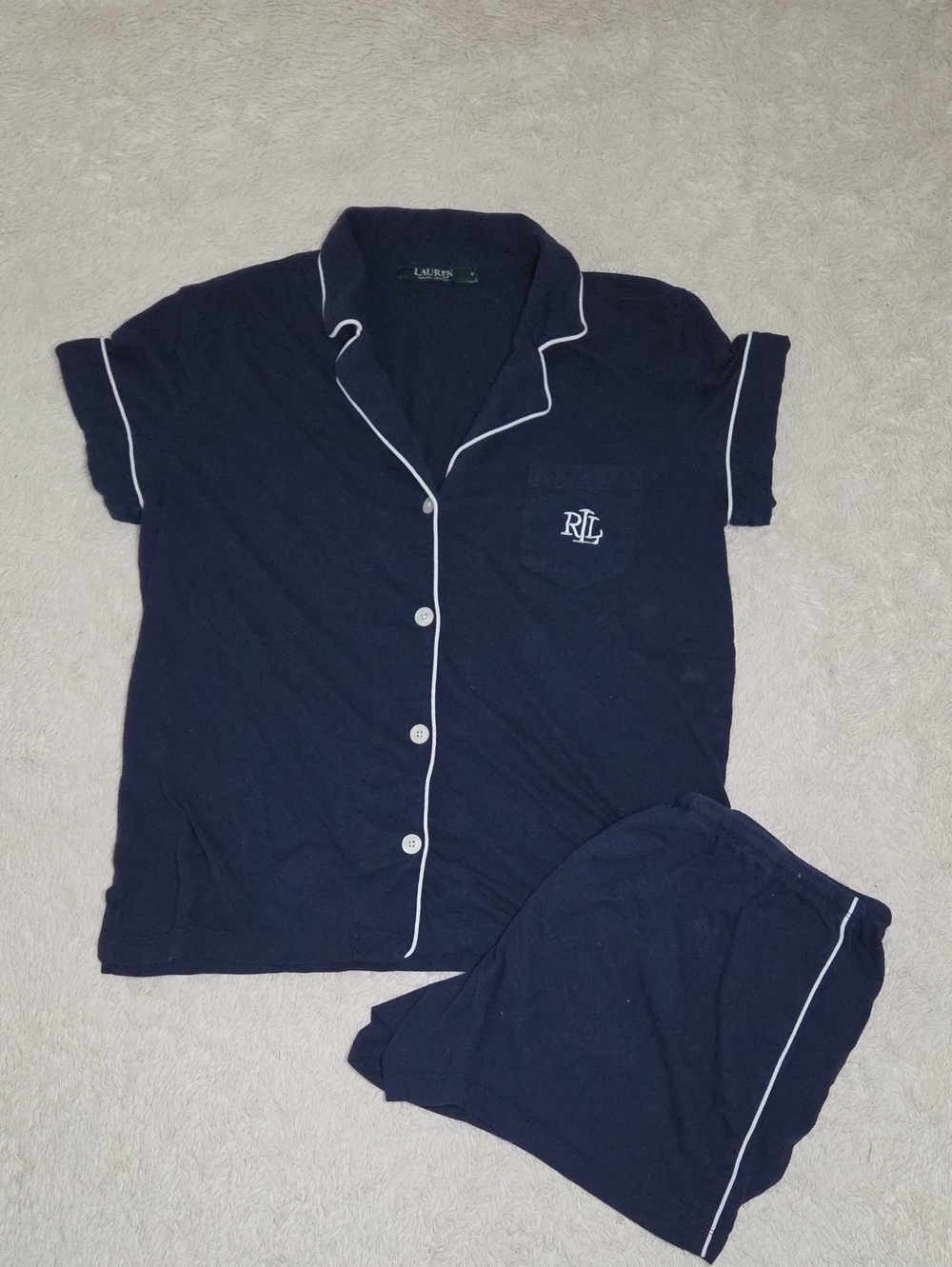 Women's Lauren Ralph Lauren Pajama Set Sz Medium